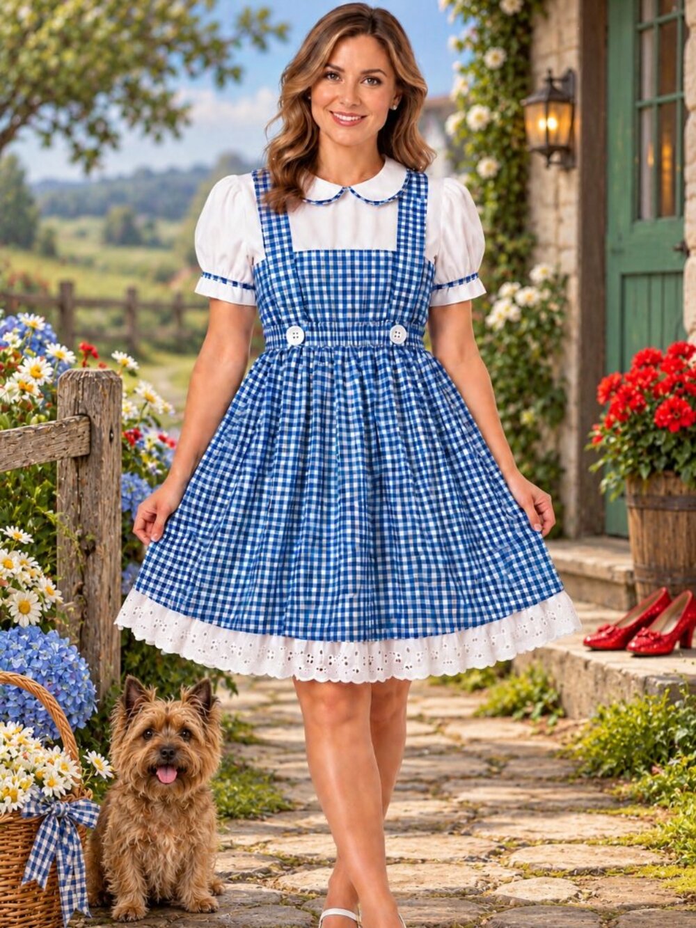 Women's Dorothy Wizard Of Oz Costume Dress by Rubie's Chest 35" & Waist 31"